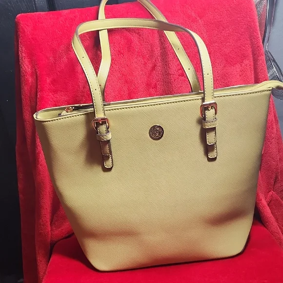 Anne Klein Yellow Tote Bag - Picture 1 of 6